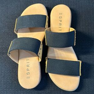 Esprit Natasha women’s black stretch strap sandal size 8M